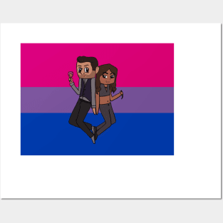 Lucifer and Maze - Bi Pride Posters and Art